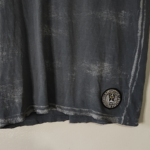 Affliction American Customs Motor Club ACMC Devil on Wheels Gray Men's SZ L - Picture 8 of 10